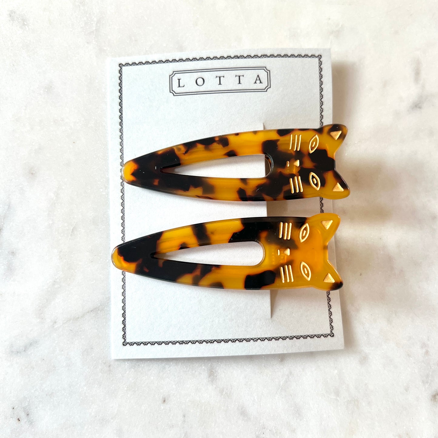 Cat Duo Clips in Tortoise