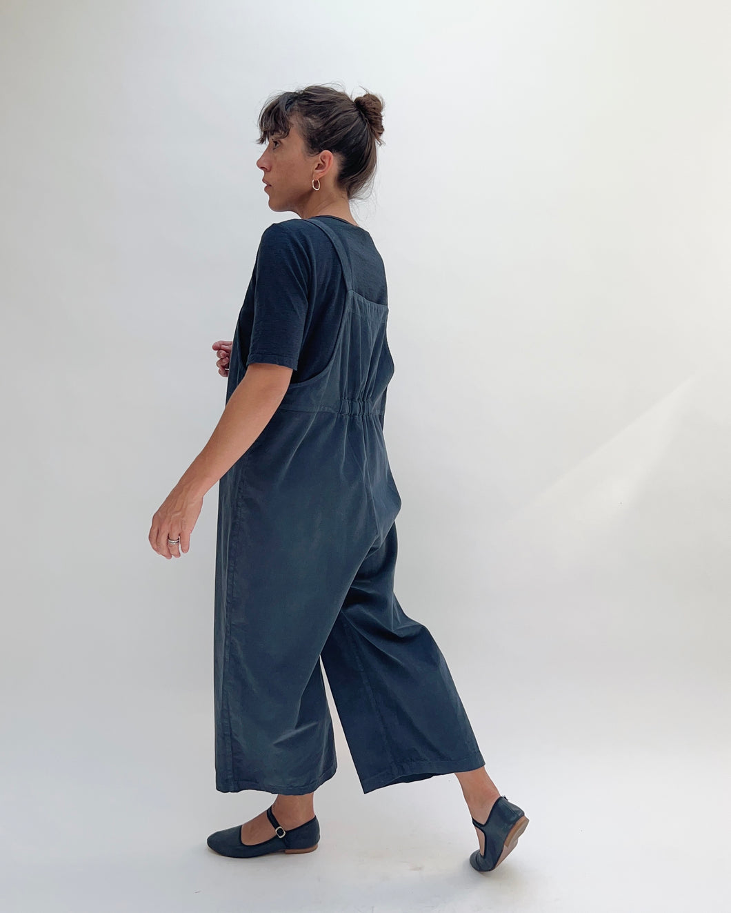 Fenini | Corduroy Jumpsuit Pant in Charcoal
