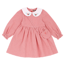 Load image into Gallery viewer, Brick Checkered Dress with Mini Bag
