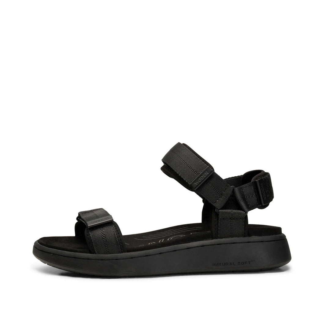 Woden | Line Sandal in Black