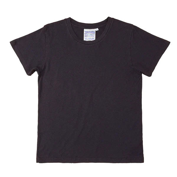 Black t-shirt on a white background