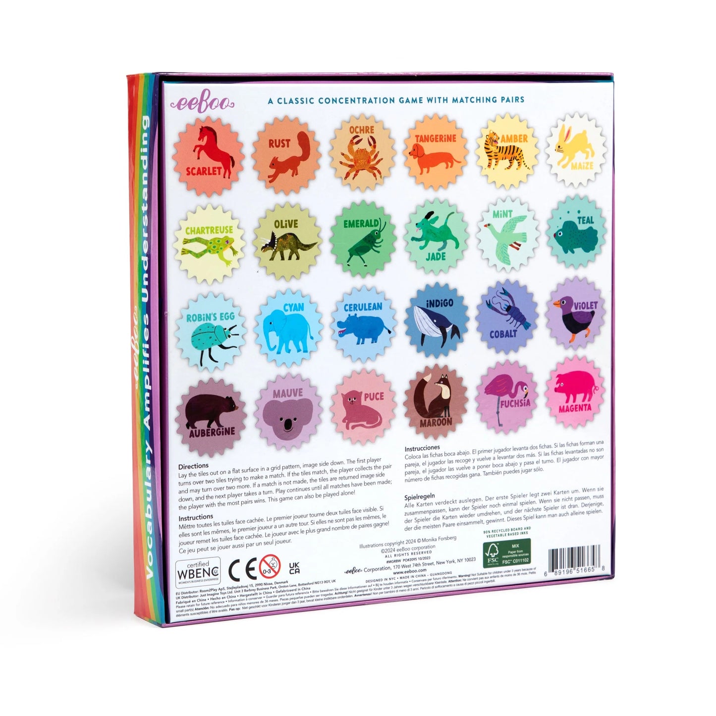Eeboo | Rainbow Planet Memory & Matching Game