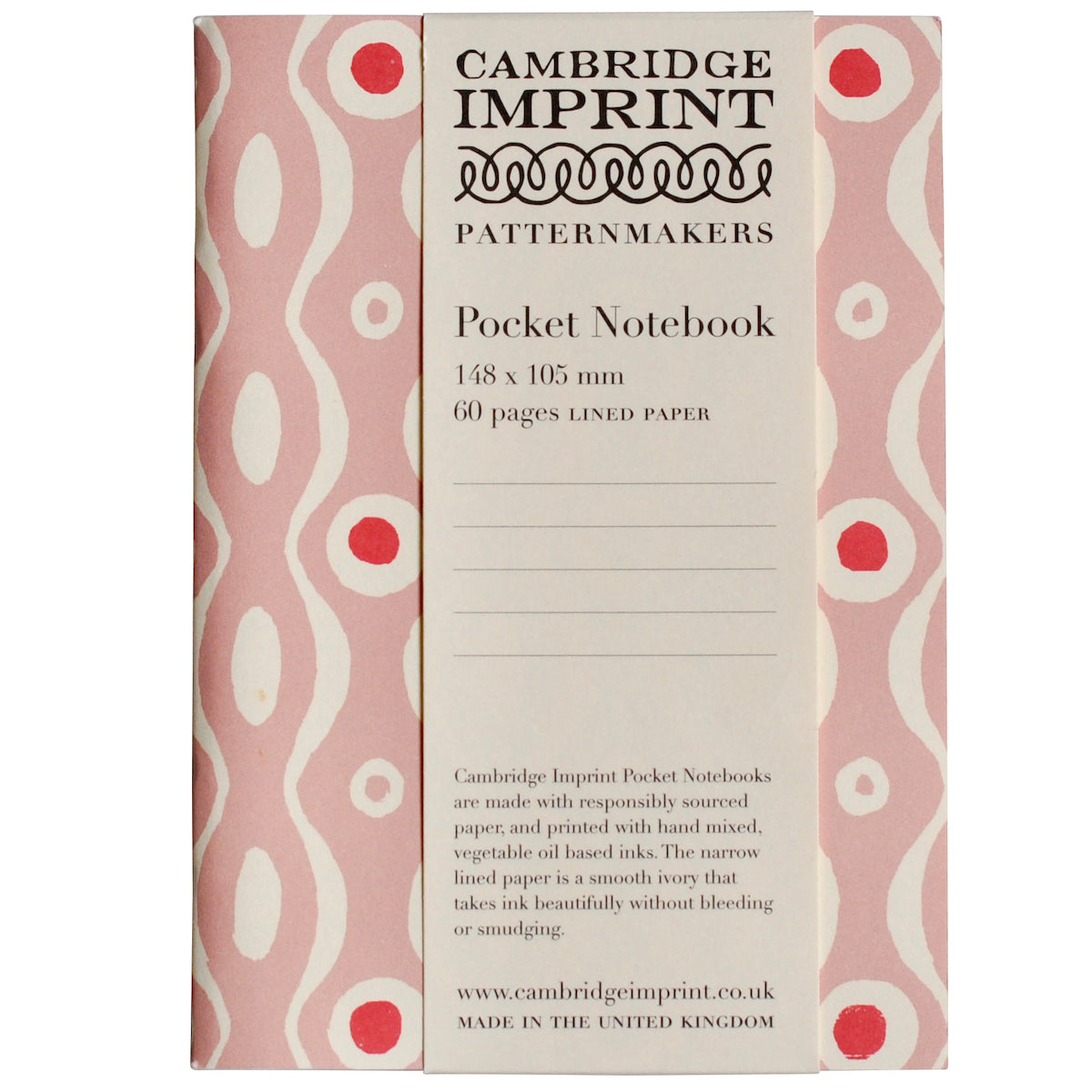 Persephone Pocket Notebook in Pink & Raspberry
