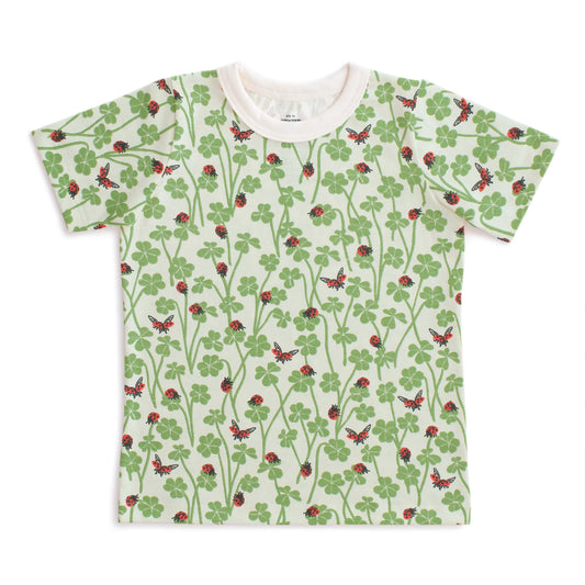 Short Sleeve Tee in Clover & Ladybugs Green
