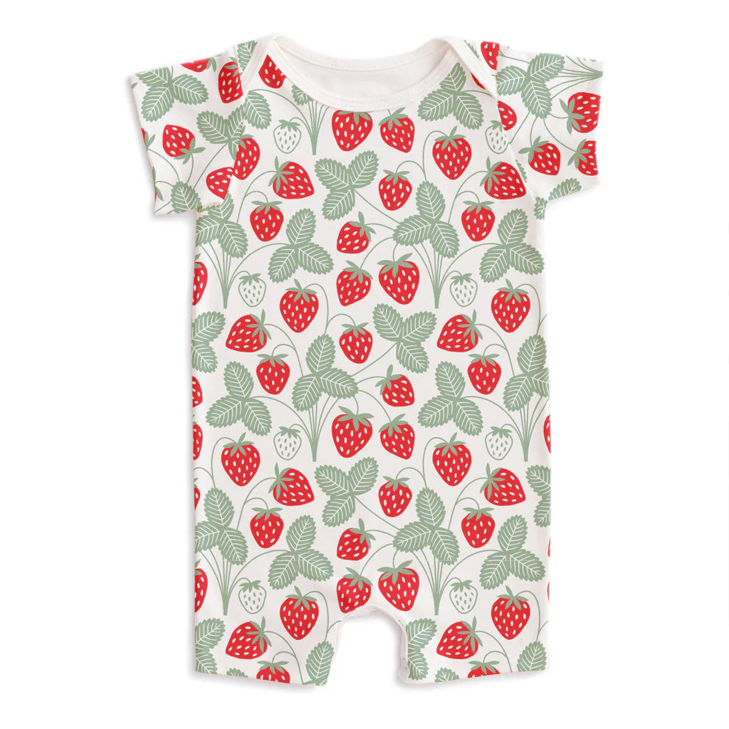 Winter Water Factory | Summer Romper in Strawberries