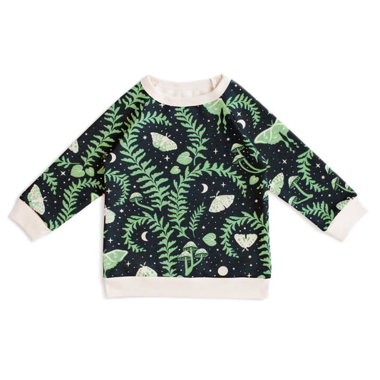 Winter Water Factory | Sweatshirt in Luna Moths Night Sky