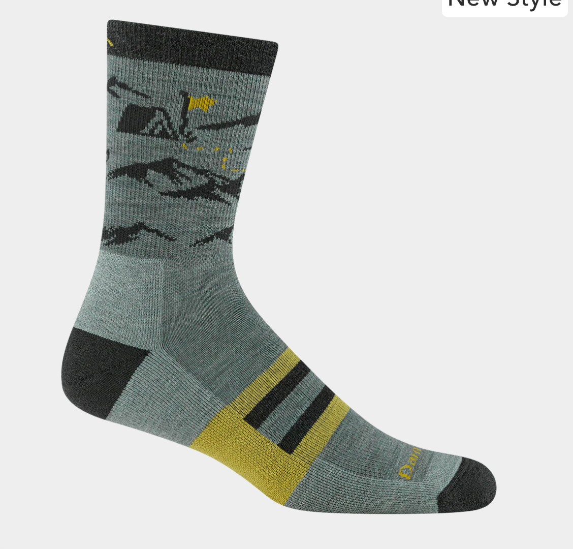 Hike Hut Micro Crew Midweight Hiking Socks in Seafoam