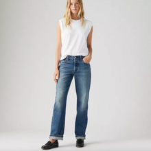 Load image into Gallery viewer, Person wearing blue jeans and a white sleeveless top on a plain background
