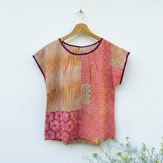 Moet Top in Orange Diamonds