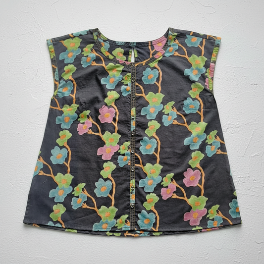 Paulina Blouse in Charcoal Dogwood