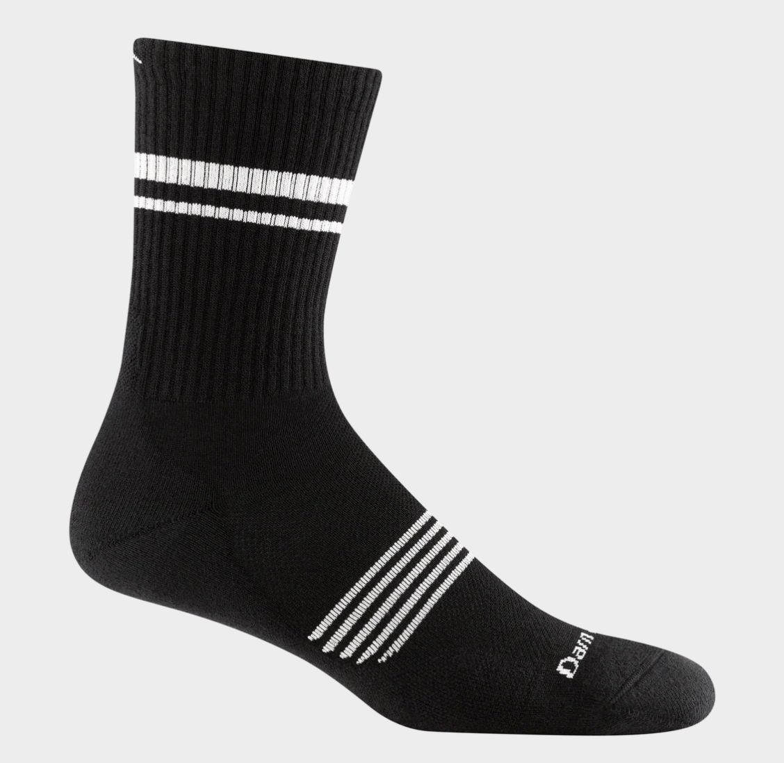 Black Darn Tough Element Micro Crew lightweight running sock.
