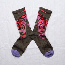 Load image into Gallery viewer, Bonne Maison | Tiger Socks in Khaki

