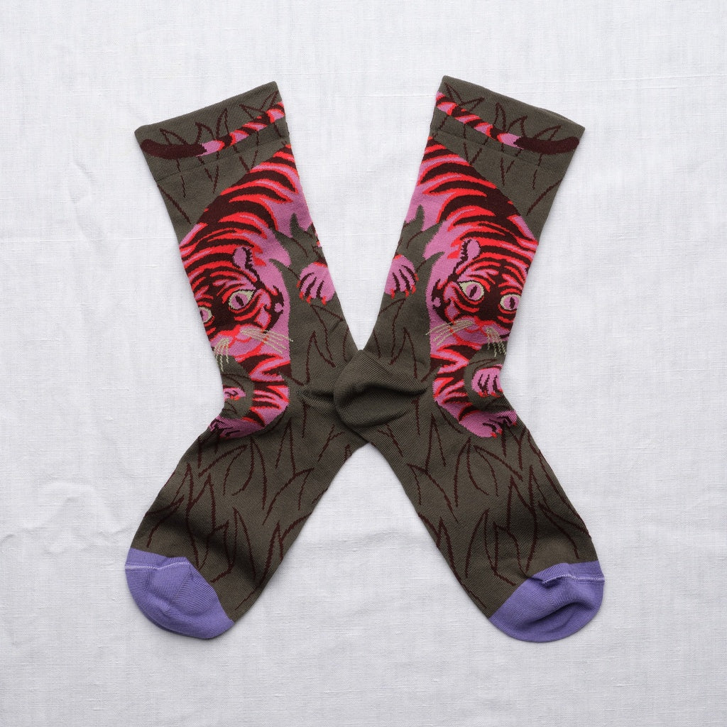 Bonne Maison | Tiger Socks in Khaki