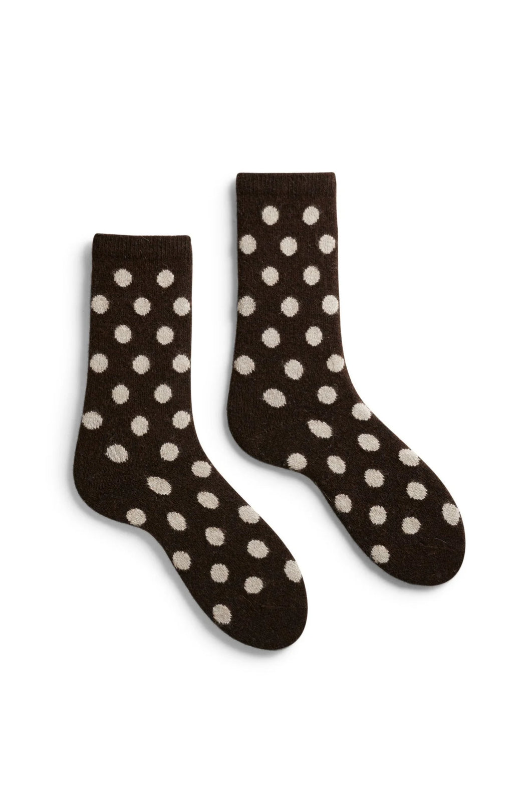 Lisa b. | Classic Dot Wool Cashmere Crew in Espresso