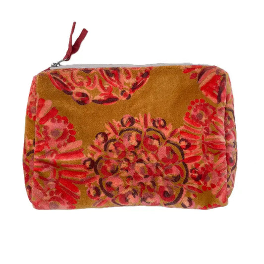 Rome Velvet Pouch in Sunburst Gold