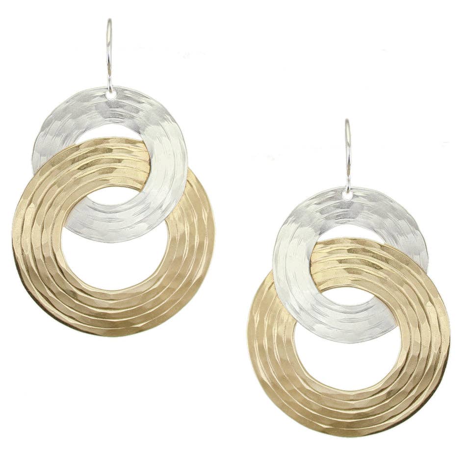 Large Interlocking Rings Wire Earrings