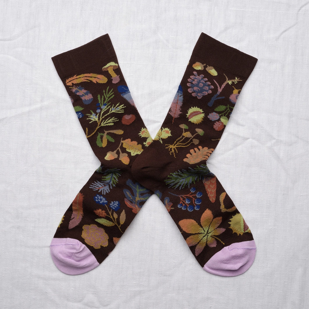 Bonne Maison | Seeds Socks in Dark Brown