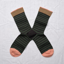Load image into Gallery viewer, Bonne Maison | Striped Socks in Noir
