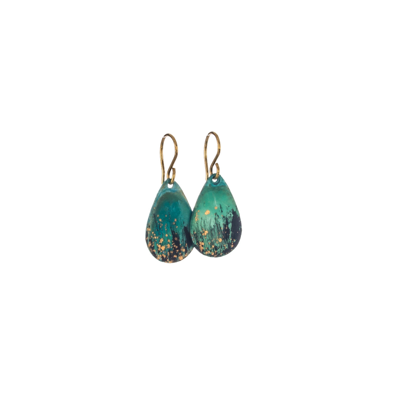 Rain Drop Earrings in Forest