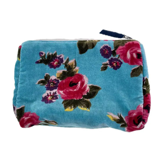 Rome Velvet Pouch in Baroque Teal