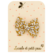 Load image into Gallery viewer, Luciole Et Petit Pois | Bowtie Hair Clip in Liberty Feather Meadow
