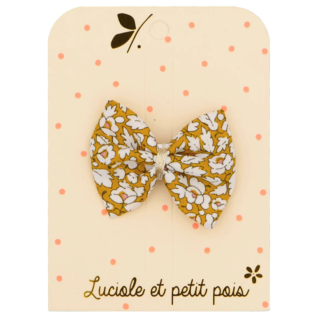 Luciole Et Petit Pois | Bowtie Hair Clip in Liberty Feather Meadow