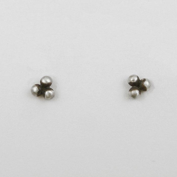 Jane Diaz | Triple Granulated Studs in Sterling Silver