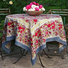 Load image into Gallery viewer, French Tablecloth | Jardin Red &amp; Grey
