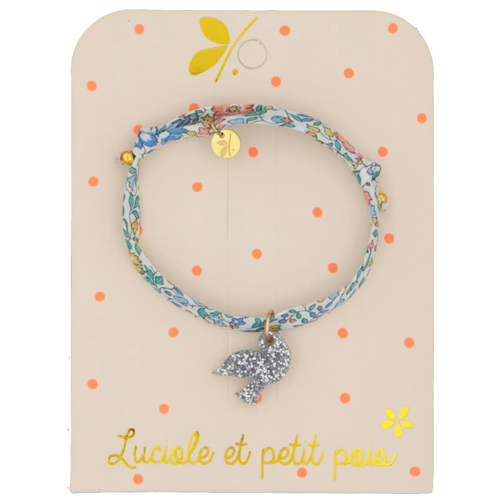 Luciole Et Petit Pois | Liberty Bracelet in Katie and Millie Leitha with Dove Charm
