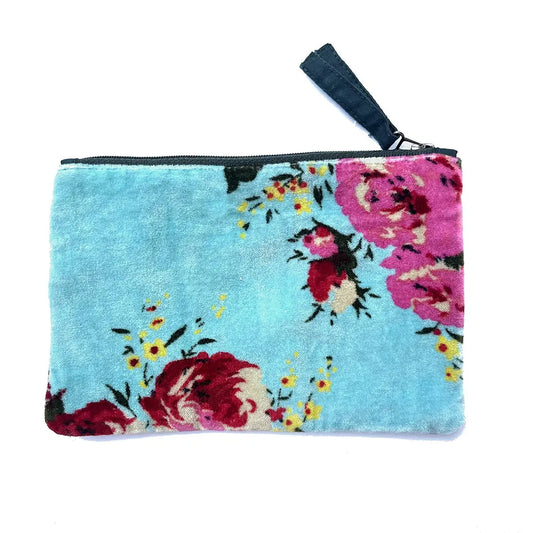 Velvet Napoli Pouch in Light Blue