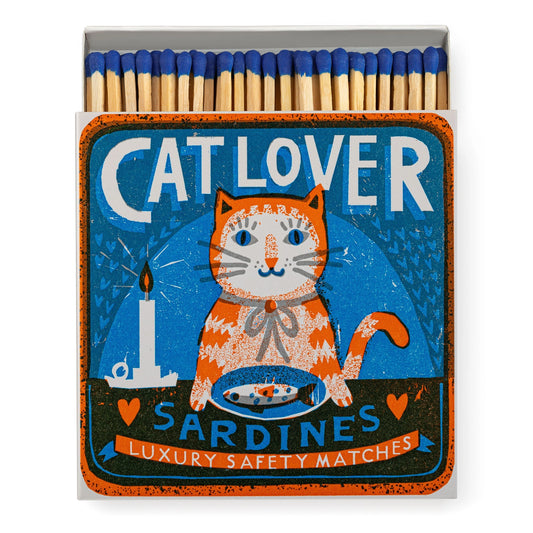 Cat Lover Sardines Square Matchbox