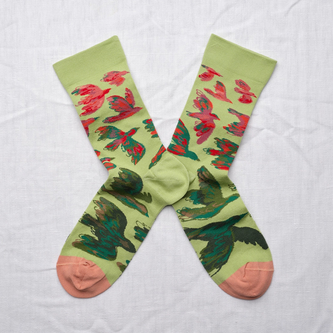 Bonne Maison | Soaring Bird Socks in Lime