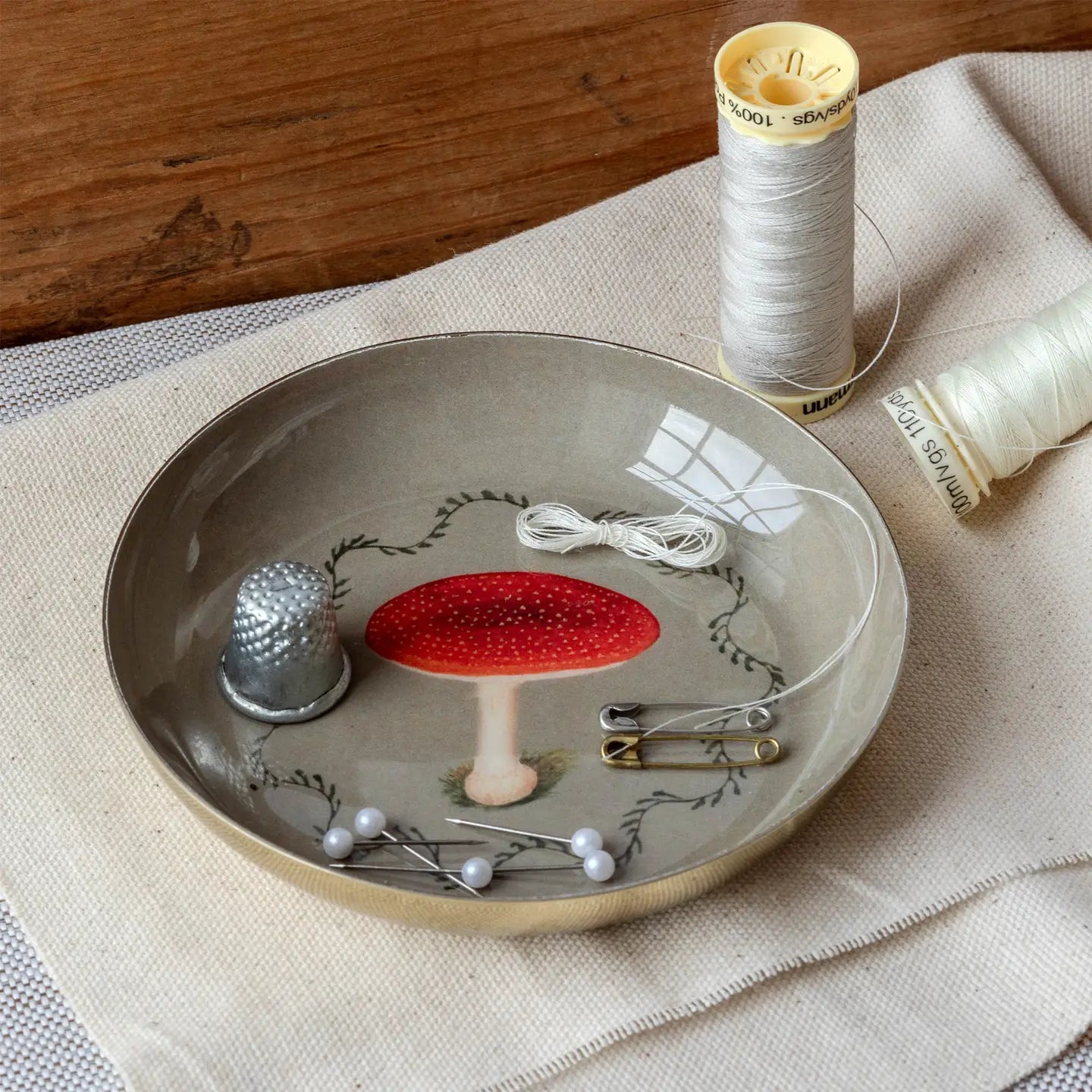 Mushroom Enamel Tray