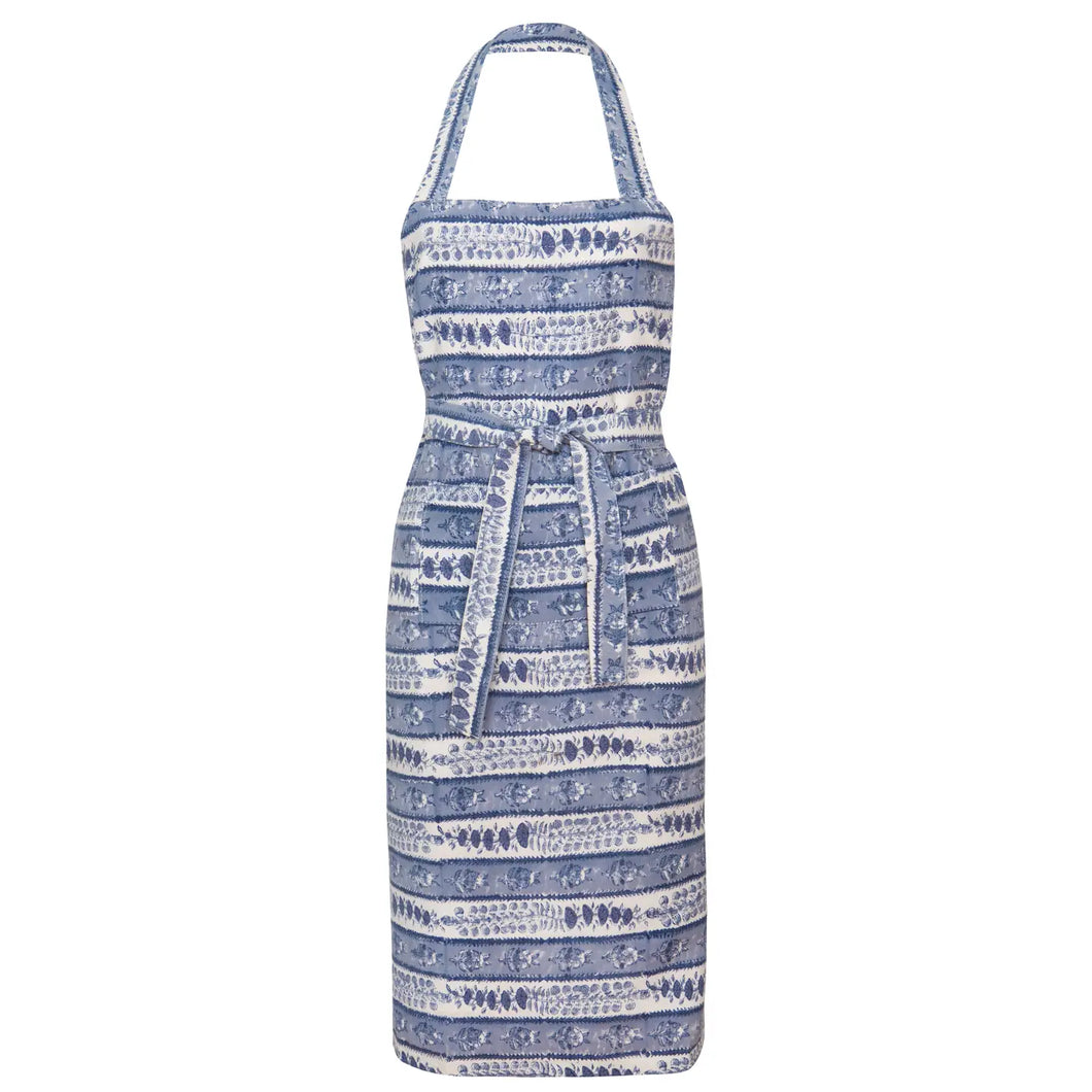 Avignon Apron in Blue & Marine
