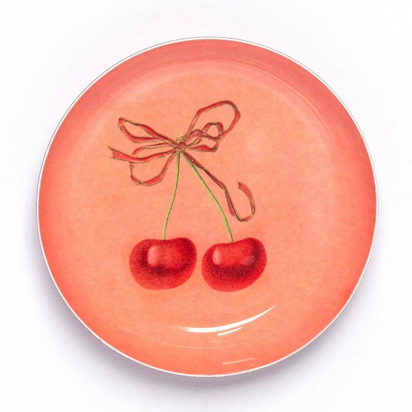 Cherry Enamel Tray