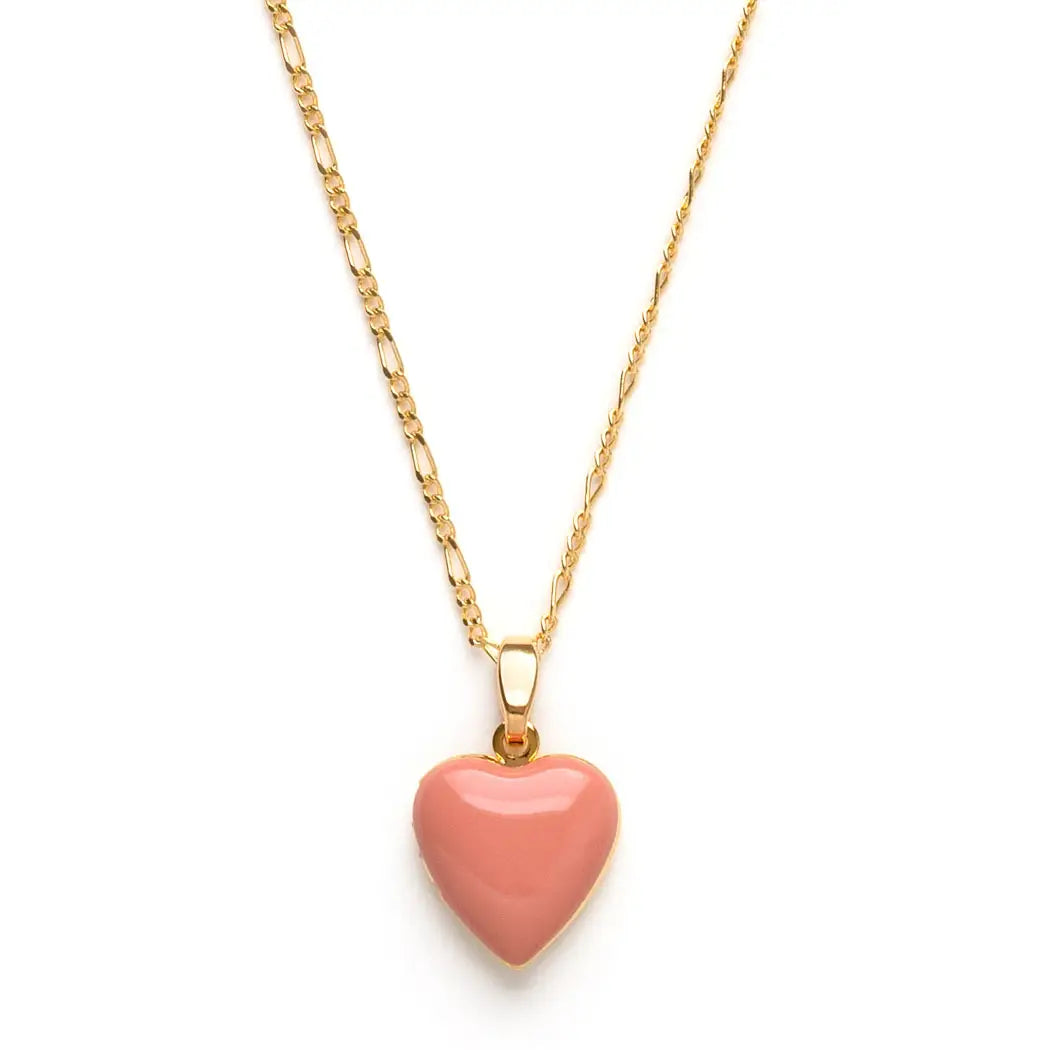 Amano Studio | Enamel Heart Locket in Rose