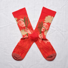 Load image into Gallery viewer, Bonne Maison | Faces Socks in Rouge
