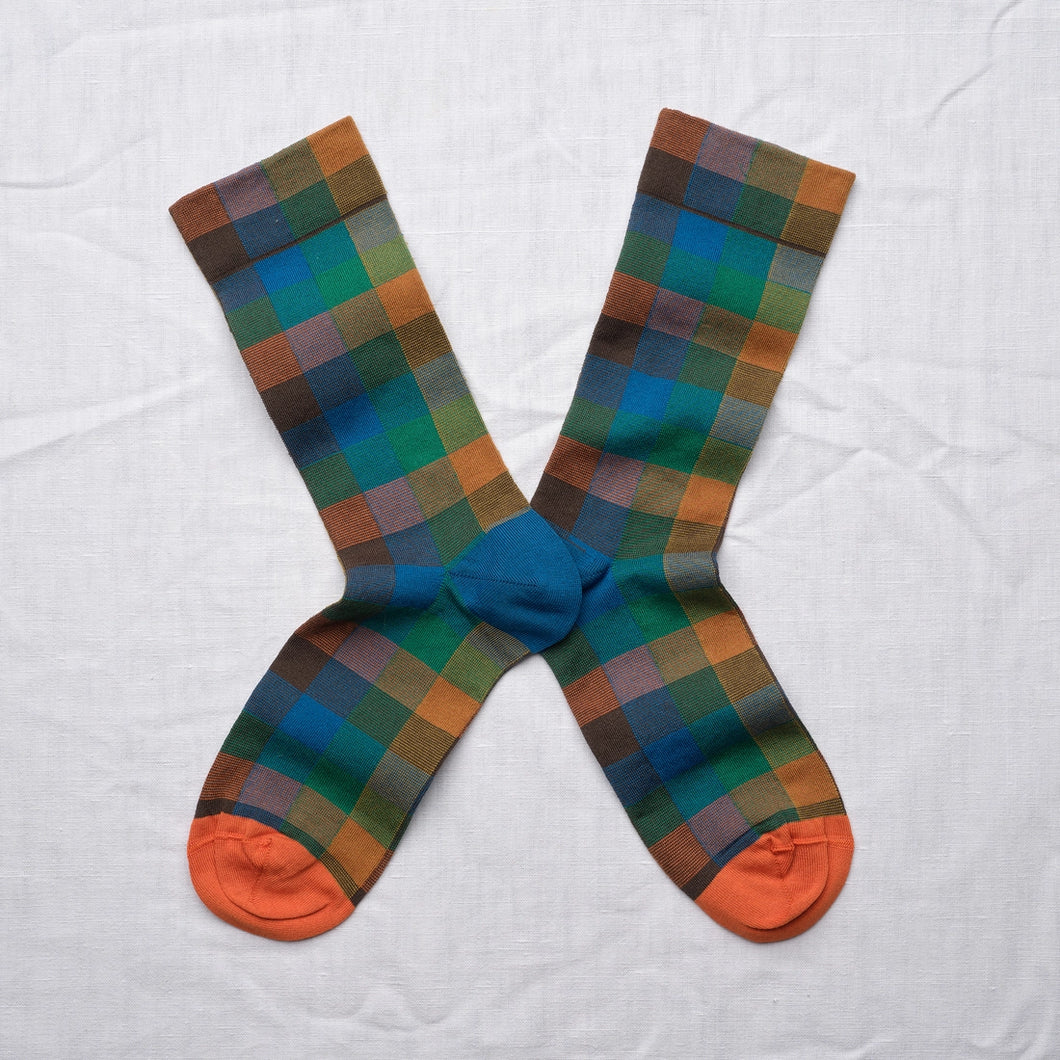 Bonne Maison | Checkered Socks in Mykanos