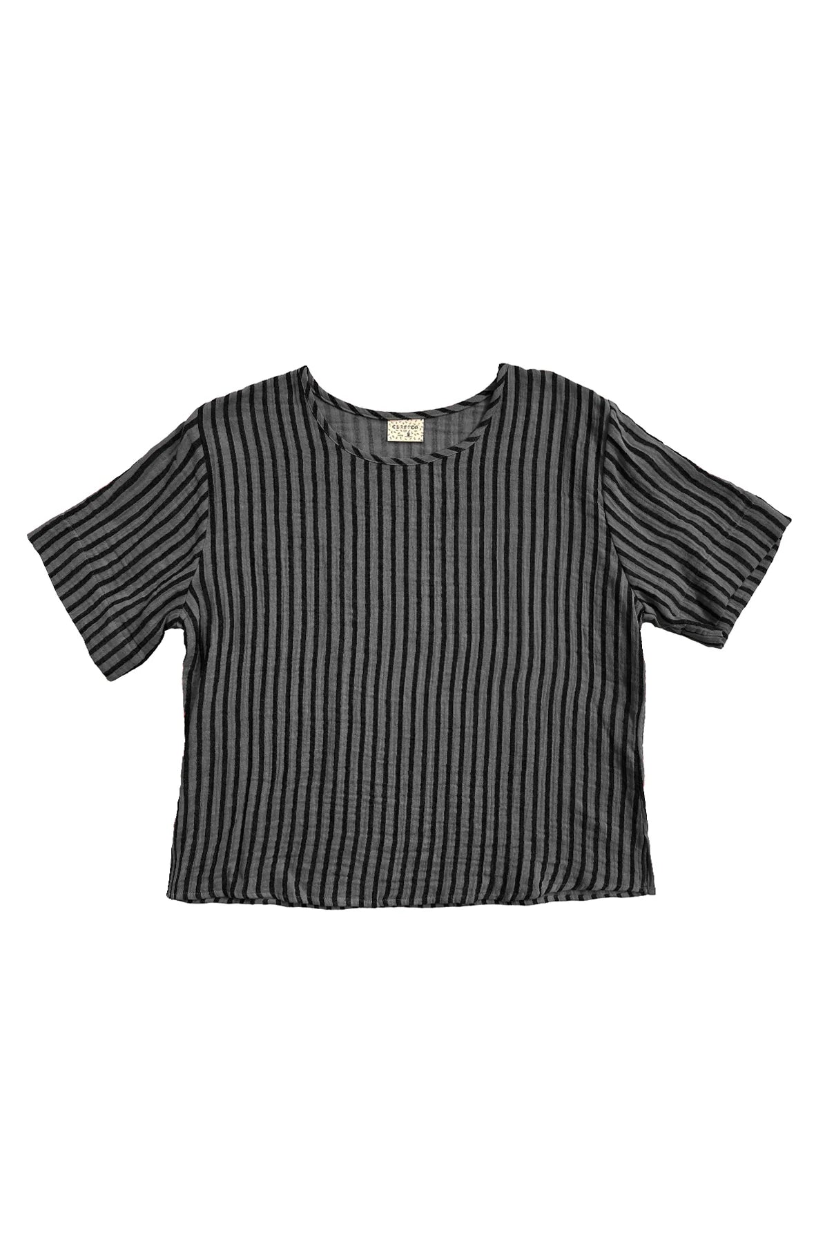 Hanna Tee in Faded Black Stripes