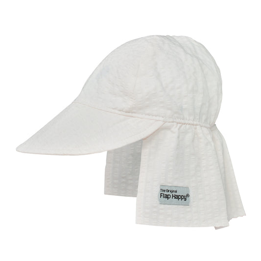 UPF 50+ Sun Hat | Vanilla Stripe Seersucker