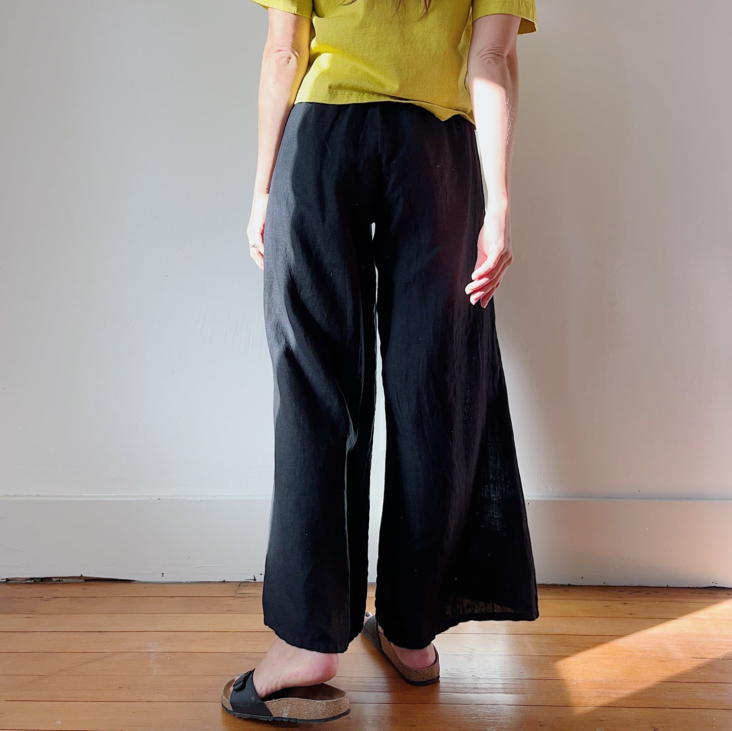 Linen Osca Pant in Black