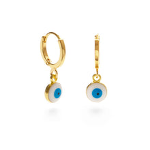 Load image into Gallery viewer, Amano Studio |  Traditional Greek Evil Eye Huggie Hoops
