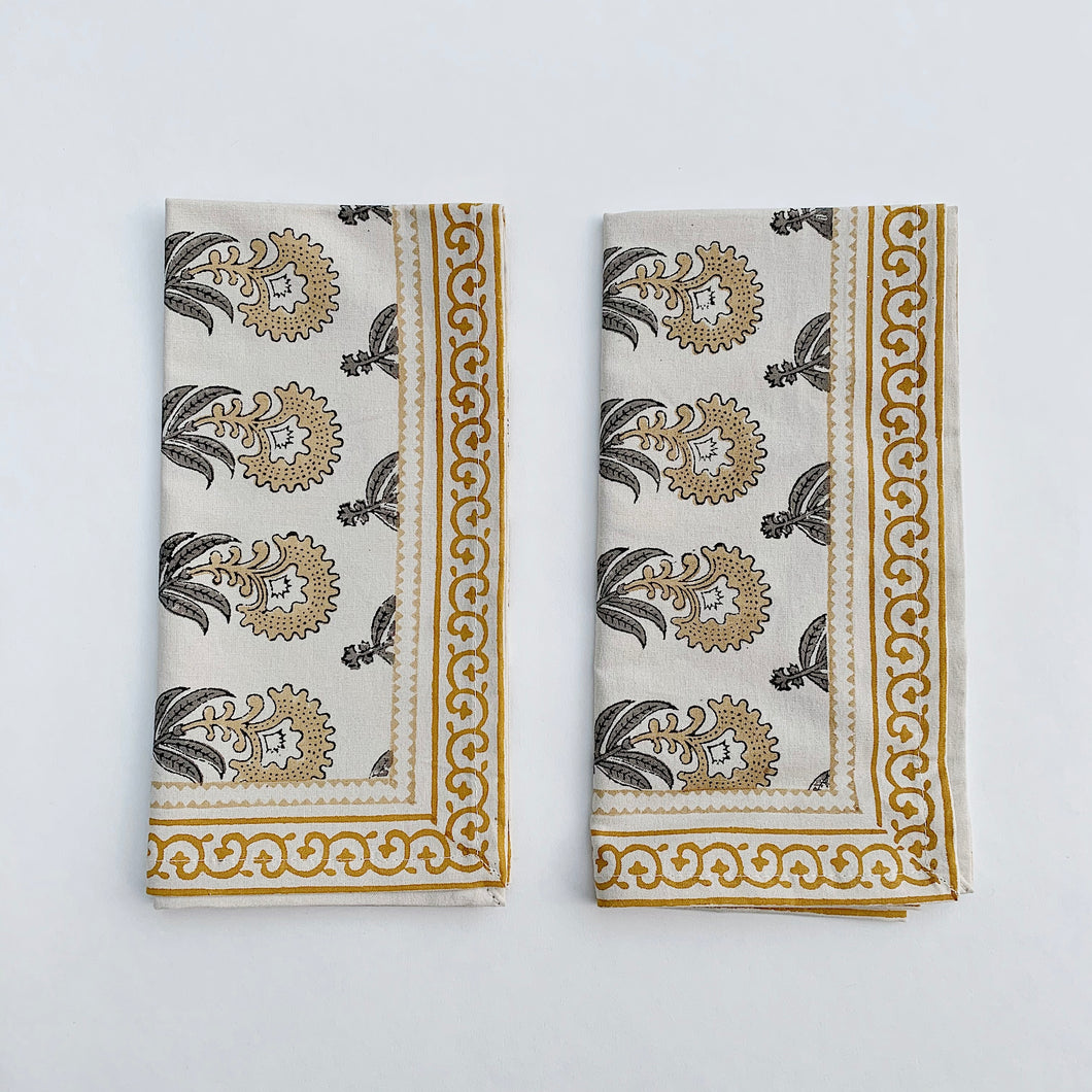 cornflower napkin laydown set on white background