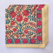 Load image into Gallery viewer, Blockprint Napkin Set/4 | Pink Cosmo

