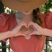 Load image into Gallery viewer, Amano Studio | Large Enamel Heart Locket in Rose

