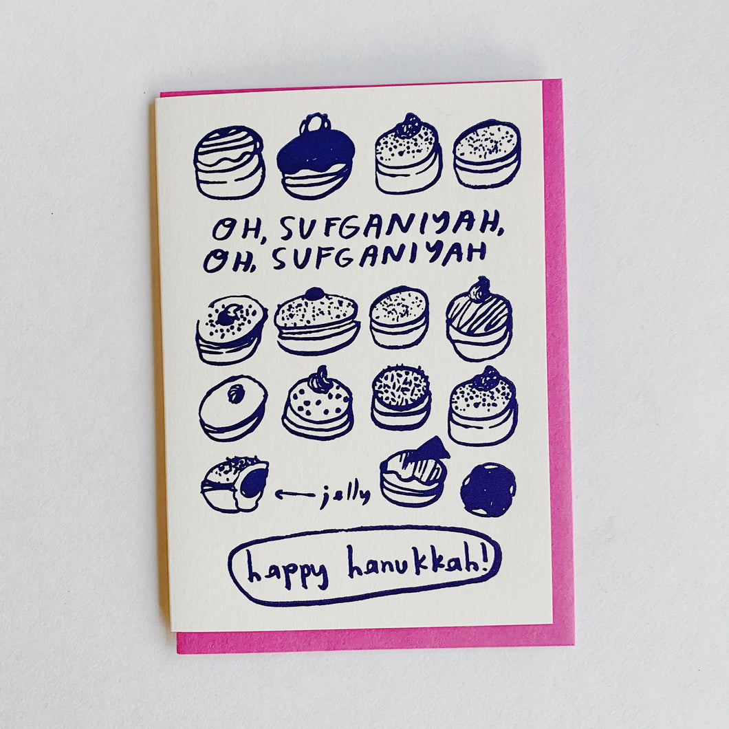 Oh, Sufganiyah Hanukkah Card