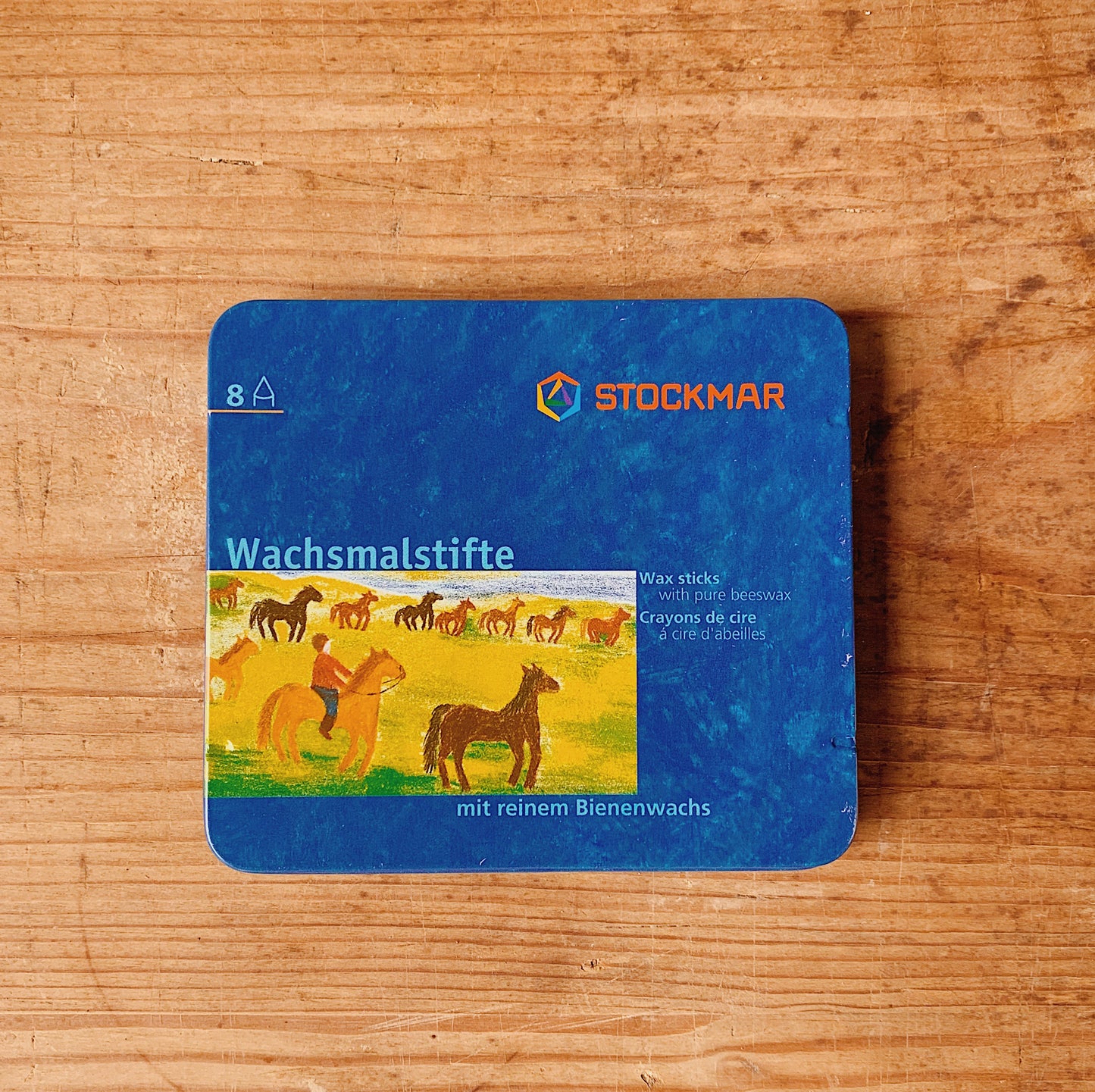 Stockmar | Set of 8 Beeswax Stick Crayons in Waldorf Colors