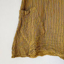 Load image into Gallery viewer, Nusantara | Double Gauze One Pocket Tee in Mustard Stripe
