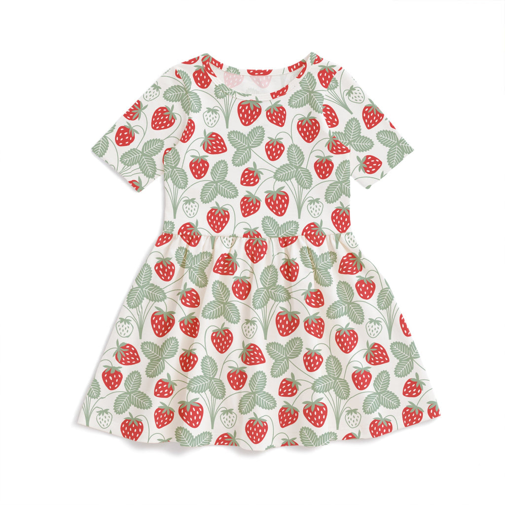 Alberta Dress in Strawberry Print