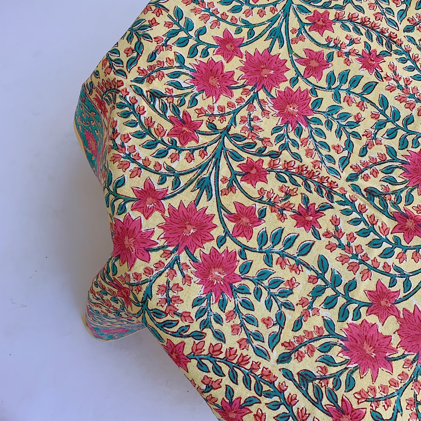 Blockprint Tablecloth | Pink Cosmo